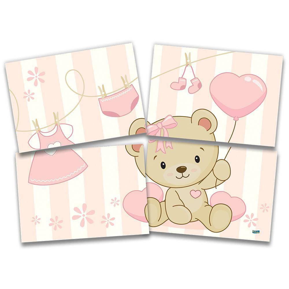 Painel Baby Urso Rosa